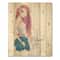 Designart - Trendy Fashion Girl I - Children's Art Print on Natural Pine Wood